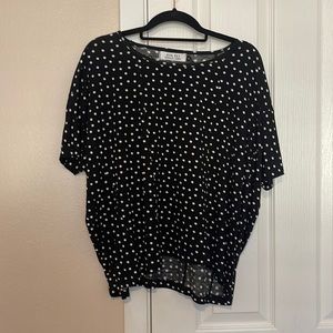 Ava Sky / Fighting Eel: Black and White Polka Dot Top size XS - EUD
